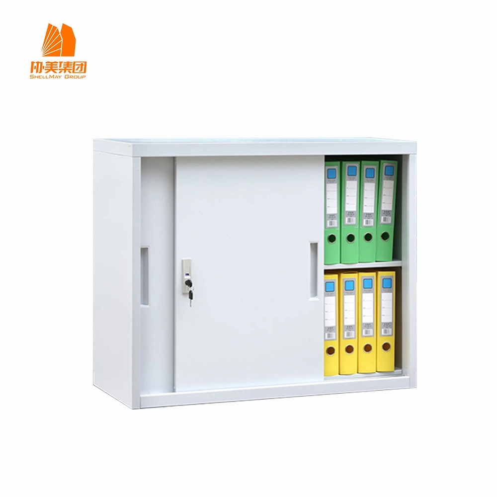 Office Filing Cabinet Metal Storage Glass Slider