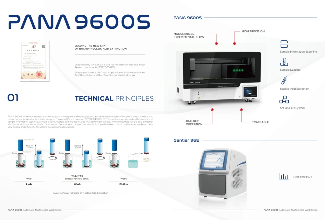 Automated Nucleic Acid Extractor / Workstation - Pana9600s