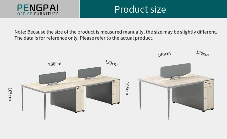 Pengpai Modern Modular Open Space Office Desk 4 Seat Office Cubicle Workstation