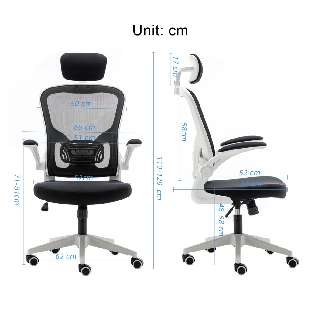 Factory Sales White Swivel Full Mesh Rolling Office Staff Chairs