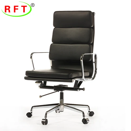 Silla de oficina ergonómica ergonómica de cuero con respaldo alto de lujo Boss Manager Computer Executive