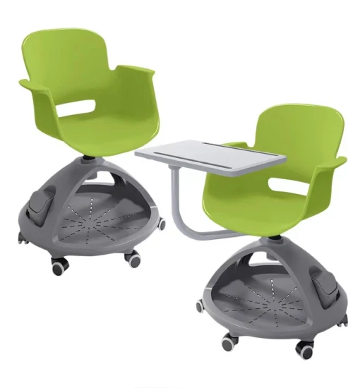 Silla multifuncional de entrenamiento de plástico para conferencias en el aula de diseño moderno con escritorio