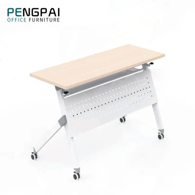 Mesa de entrenamiento de oficina plegable modular Combinación Sala de reuniones Escritorio plegable con rueda